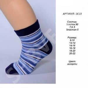 Носки детские  (полоска) ― Чулочно – носочные изделия оптом в Новосибирске, колготки, носки, чулки, трикотаж